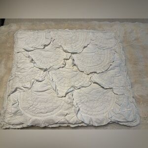 Set of 2 Anthropologie White Standard Pillow Shams